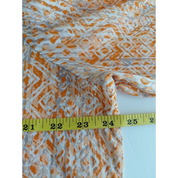 Westbound Women's Size PXL Print Cotton Pullover Tunic Top w/Orange Embroidery - Picture 6 of 8